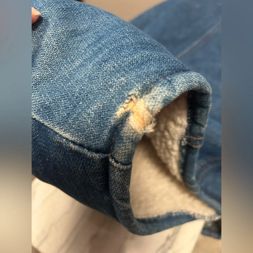 Wrangler Blue Denim Sherpa-Lined Vest - Picture 3 of 3